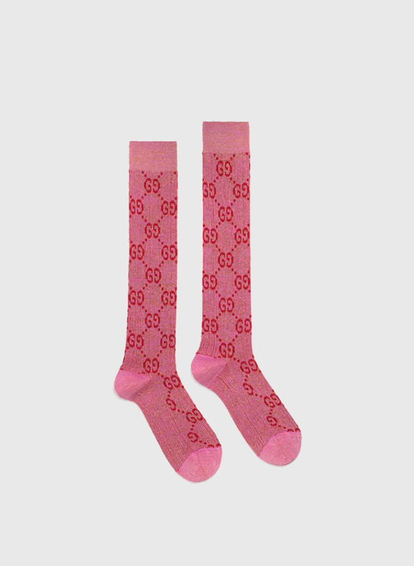 CALZINI IN LAME' CON MOTIVO GG, 5872, large