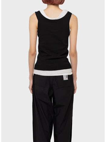 CANOTTA LAYERED LIKE KNIT, BLACK, small