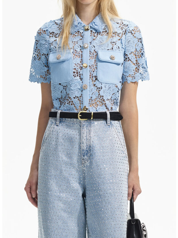 TOP BLUE LACE, BLUE, large