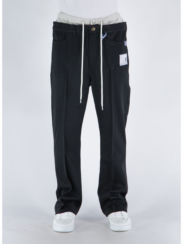 PANTALONE DOUBLE WAIST  WESTERN, BLACK, medium