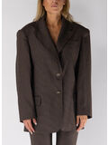 GIACCA MONOPETTO HORIZON OVERSIZE, BROWN/NAVY, thumb