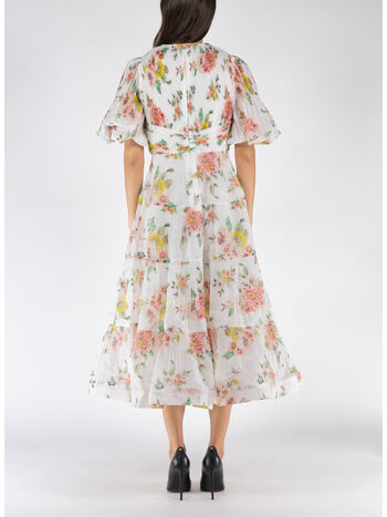 ABITO PLEATED MIDI, CORF CORAL FLORAL, small
