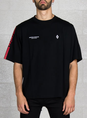 T-SHIRT WINGS BARCODE, BLACK/RED, small