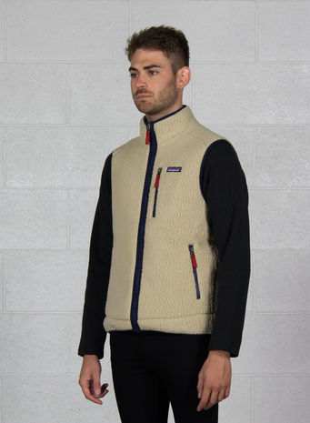 GIUBBOTTO SMANICATO RETRO PILE FLEECE, ELCAPKHAKI, small