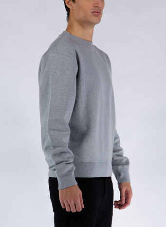 FELPA STOCK LOGO CREW, GREYHEATHER, small