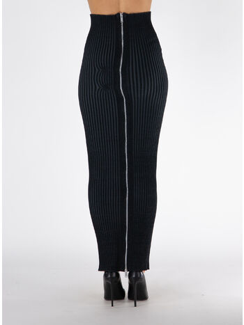 GONNA MIDI IN COSTINA, BLACK, small