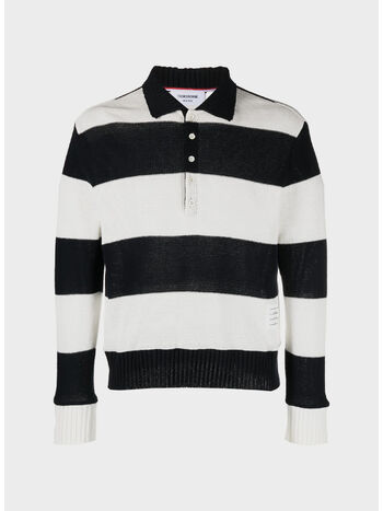 MAGLIONE POLO RUGBY STRIPE, 415 NAVY, small