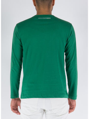 T-SHIRT MENS MANICHE LUNGHE, 2 GREEN, small
