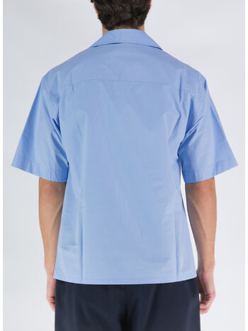 CAMICIA BOWLING IN COTONE TINTO FILO, LOB50, small