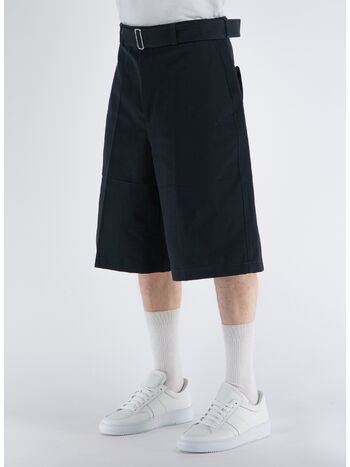 SHORTS WITH PRESSED BOX PLEATS, 401 NAVY, small