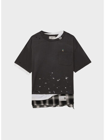 T-SHIRT TRIPLE LAYERED, BLACK, small