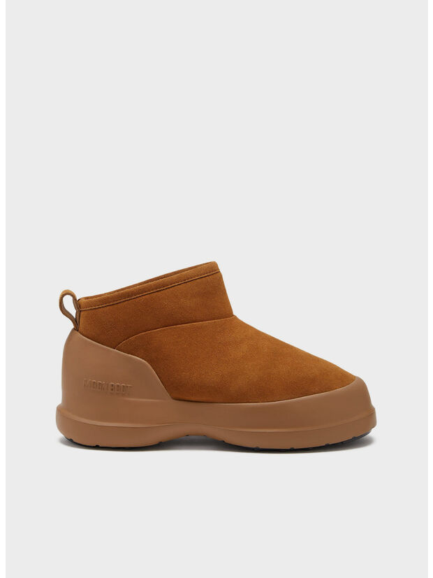 STIVALE LUNA LOW IN PELLE SCAMOSCIATA, COGNAC, large