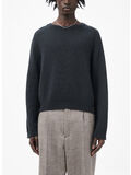 MAGLIONE GIROCOLLO TRUE ROUNDNECK, OFF BLACK RUSTIC MERINO, thumb
