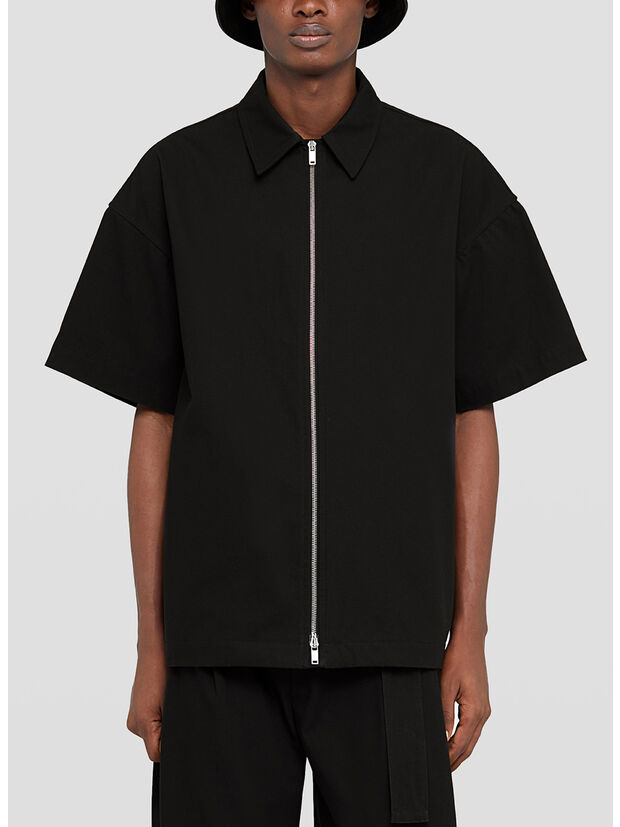 CAMICIA A MANICHE CORTE CON ZIP, 001, large