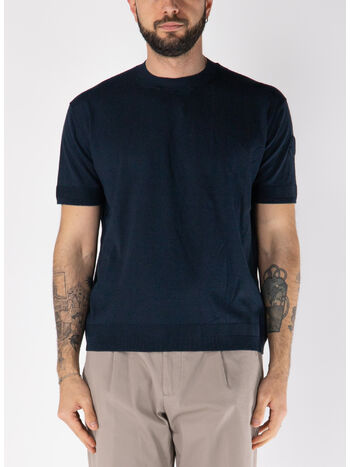 T-SHIRT A MANICHE CORTE IN MAGLIA, 742, small