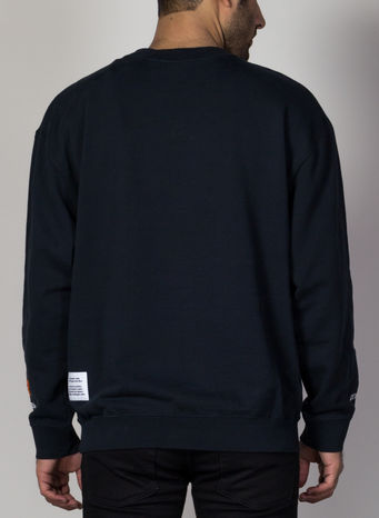 FELPA CREWNECK CUTS HERON COLORS, BLACK/MULTI, small
