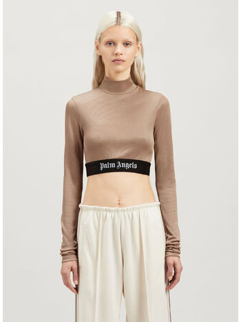 TOP SKIN CON LOGO, 6210 CAMEL BLACK, small