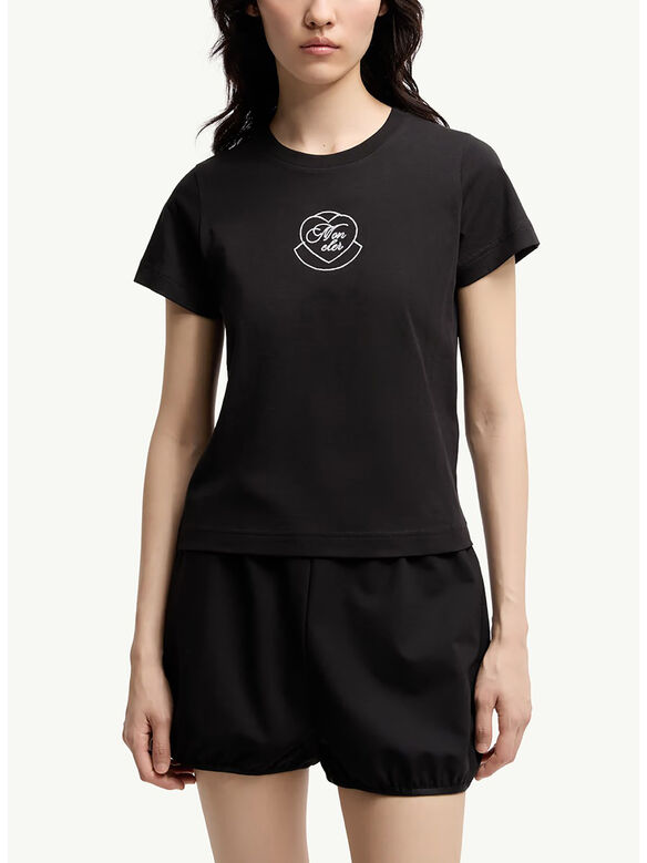 T-SHIRT IN COTONE CON LOGO CON CUORE RICAMATO, 998, medium