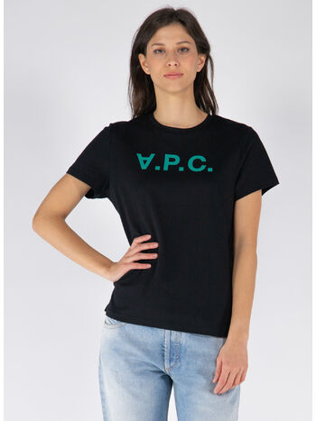 T-SHIRT VPC BLANC F, NOIR/VERT, small
