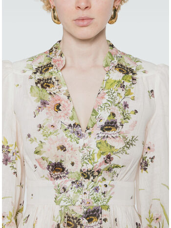 ABITO MINI HALLIDAY PLUNGE, CMFL CREAM MULTI FLORAL, small