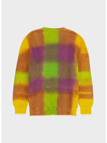 MAGLIONE CHECKED TIE DYE JUMPER, QDL, small