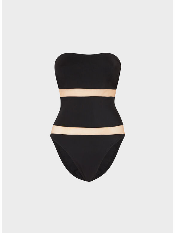 COSTUME INTERO BISHOP, BLACK/NUDE MESH, medium