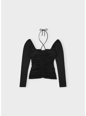 BLUSA SHINY CREPE, 099 BLACK, small