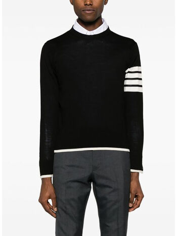 MAGLIONE GIROCOLLO 4-BAR, 001 BLACK, small
