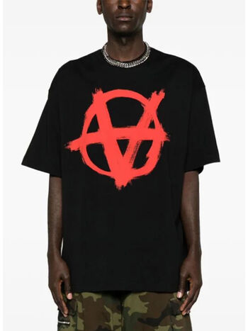 T-SHIRT DOUBLE ANARCHY, BLACK/RED, small