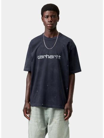 T-SHIRT PAINTER, 1CEJ Dark Navy, destroy wash, splatter, small