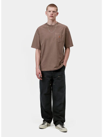 T-SHIRT LOOSE POCKET, 47GD Tobacco, garment dyed, small