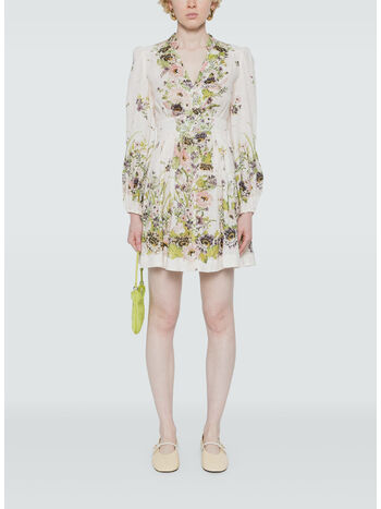 ABITO MINI HALLIDAY PLUNGE, CMFL CREAM MULTI FLORAL, small