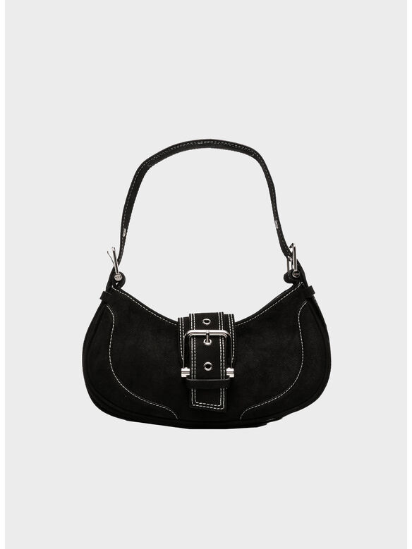 BORSA HOBO, DENIM BLACK, medium