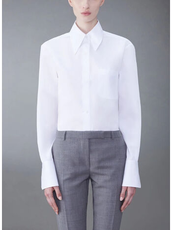 CAMICIA EXAGGERATED EASY FIT POINT COLLAR, 100 WHITE, small