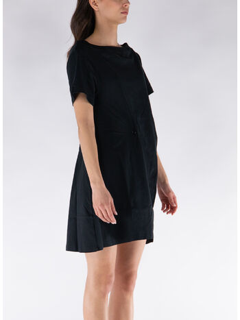 ABITO MINI COLLO A BARCA, 9999 BLACK, small