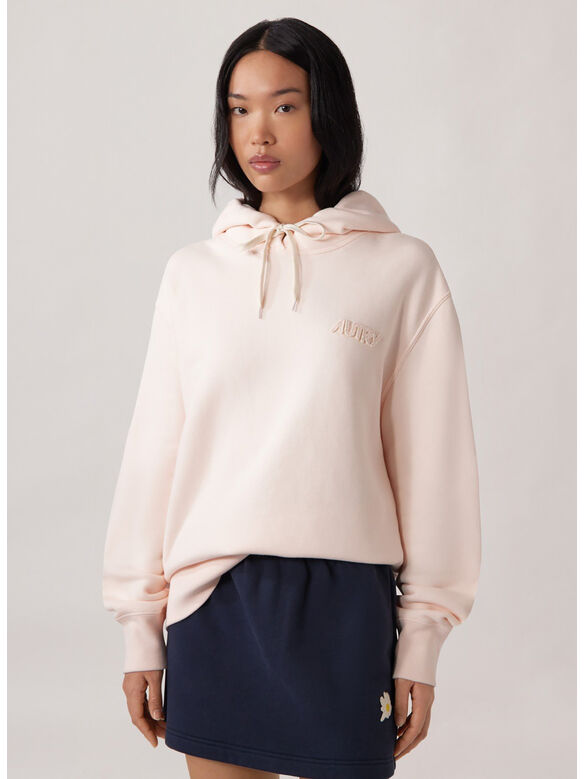 FELPA HOODIE E LOGO RICAMATO, M1HE HEAVY JERS MAKE UP, medium