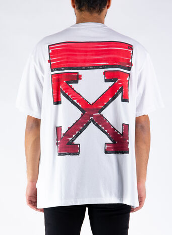 T-SHIRT MARKER OVER TEE, 0125WHITERED, small
