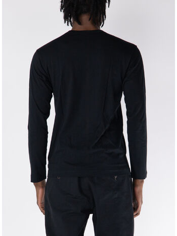 T-SHIRT LONGSLEEVE BASIC, BLACK, small