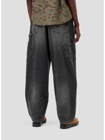 PANTALONE SINGLE KNEE, 89EJ Blue, destroy wash, splatter, small