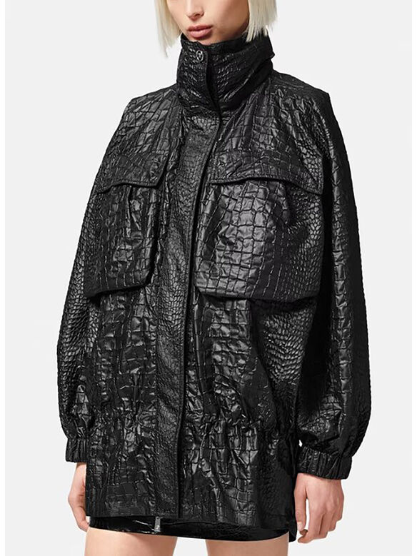 GIACCA BLOUSON RESPONSIBLE FABRIC TECHNO, 1B000 BLACK, medium