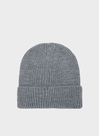 CAPPELLO TNF LOGO BOX CUFFED BEANIE, DYYMEDIUMGREY, small