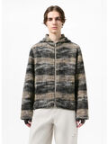 FULL ZIP HOOD, NIGHT WOODS CHHECK LOFTY WOOL, thumb