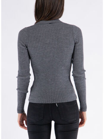 PULLOVER CADEE BLOUSE MERINO, GREY MELANGE, small