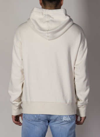 FELPA CON CAPPUCCIO E STAMPA GG, 9524, small