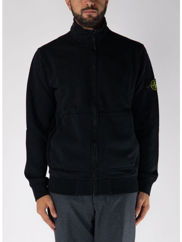 FELPA FULL ZIP ORGANIC COTTON FLEECE, V0029 BLACK, large