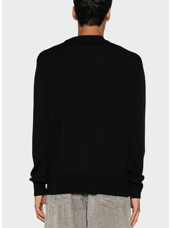 MAGLIONE GIROCOLLO MOON MERINO, 999 BLACK, small