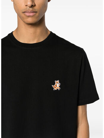 T-SHIRT SPEEDY FOX PATCH, P199 BLACK, small