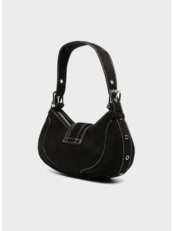 BORSA HOBO, DENIM BLACK, small