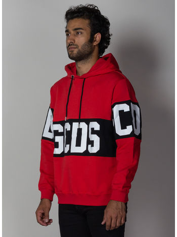 FELPA LOGO BAND HOODIE, 03RED, small