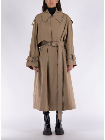 TRENCH OVERSIZE IN COTONE ANTI GOCCIA, , small